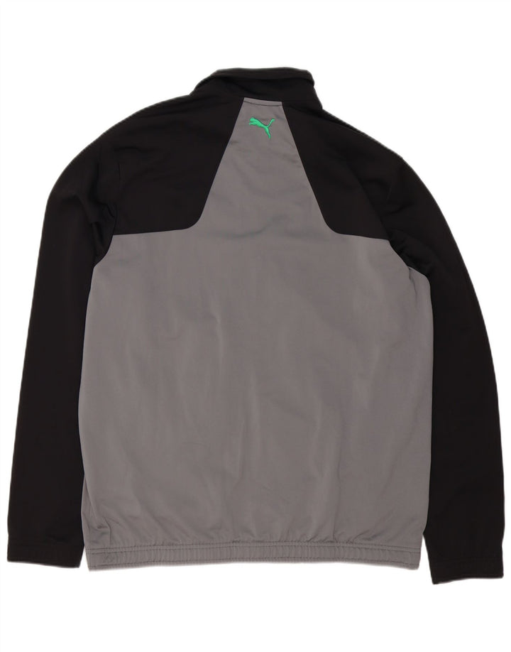 Puma Herre Grafisk Loose Fit Træningsdragt Top Jakke Lille Grå Colourblock