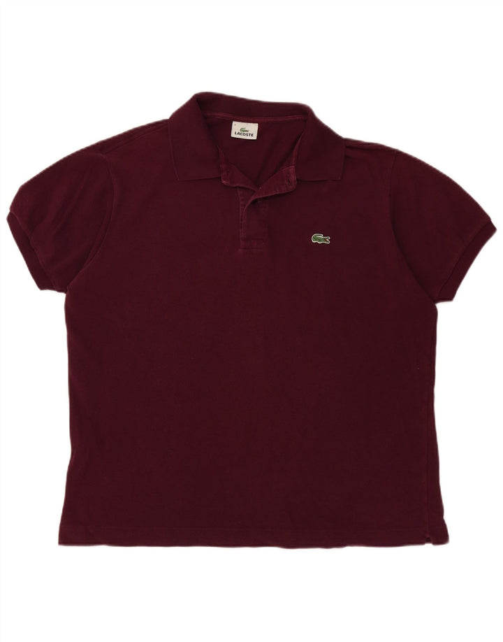 LACOSTE Poloshirt til mænd Størrelse 6 XL Rødbrun bomuld