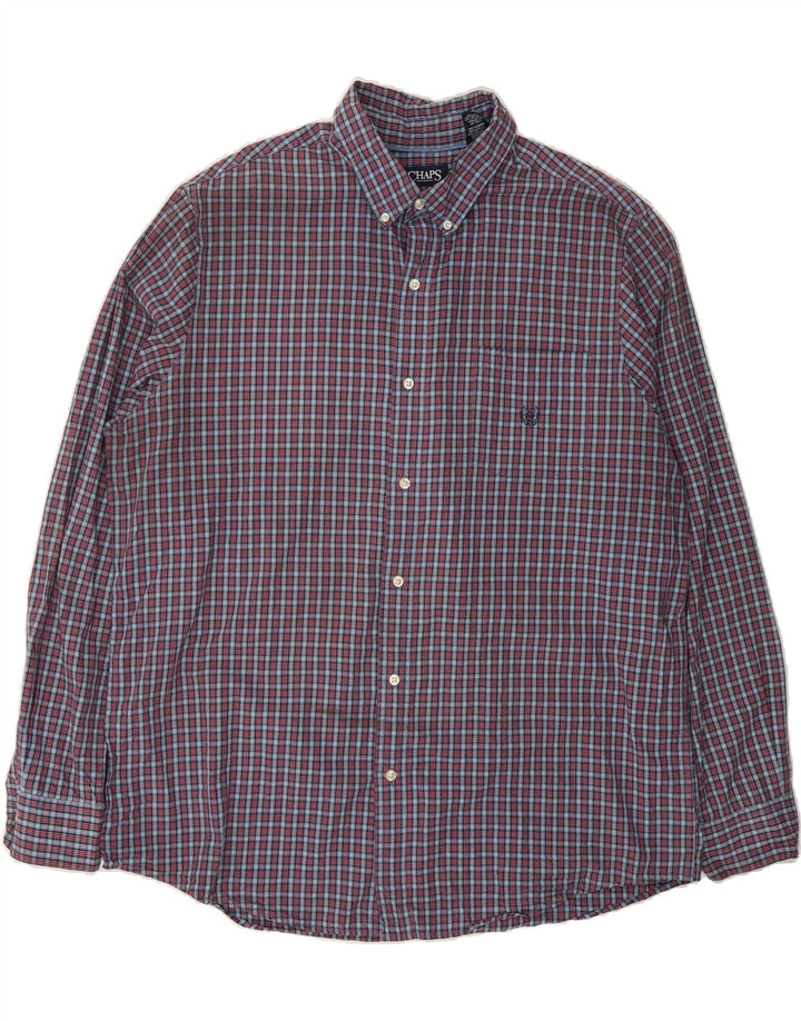 CHAPS Mens Big & Tall Flannel Shirt 2XL Multicoloured Check Cotton Vintage Chaps and Second-Hand Chaps from Messina Hembry 