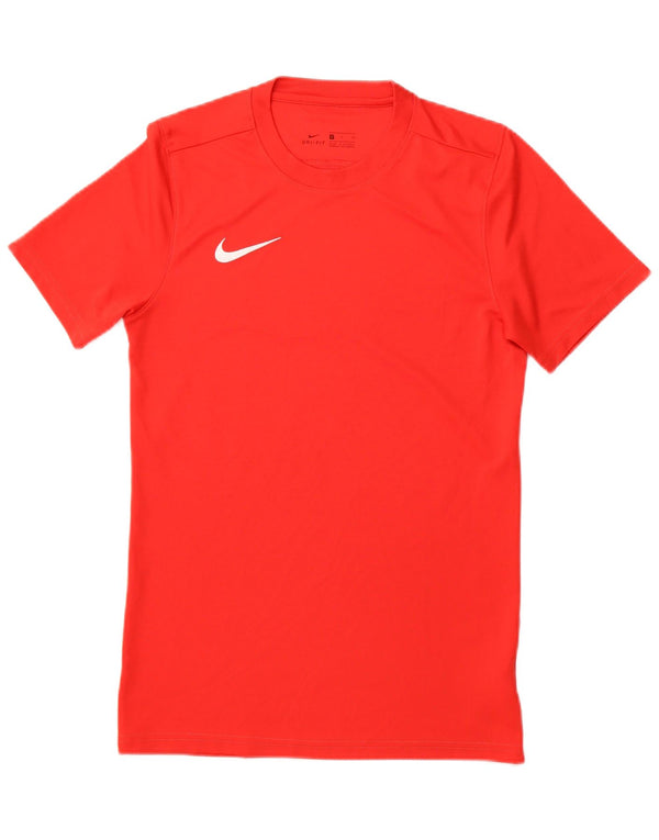 NIKE Herre Dri Fit T-Shirt Top Lille Rød Polyester