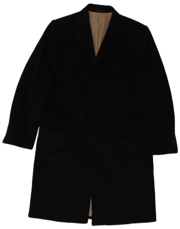 Marks & Spencer Herre Overfrakke UK 38 Medium Navy Blue Wool