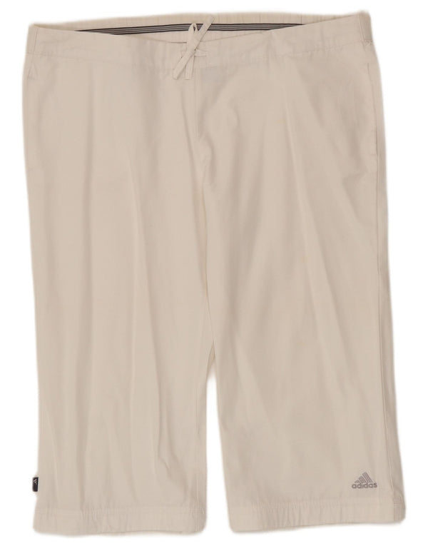 Adidas Bermuda Shorts til kvinder UK 14 Large W36 White Bomuld