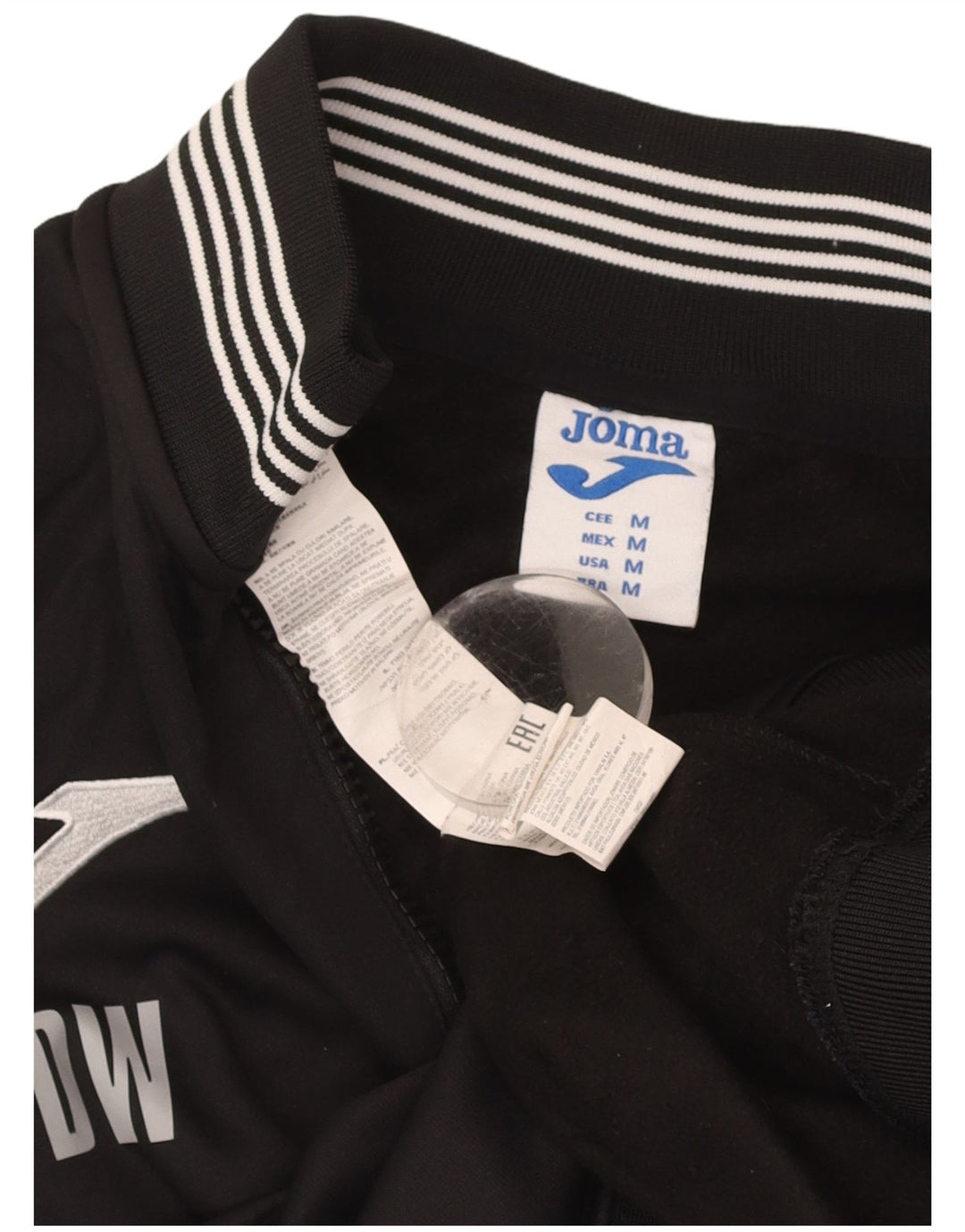 JOMA Mens Zip Neck Sweatshirt Jumper Medium Black Polyester