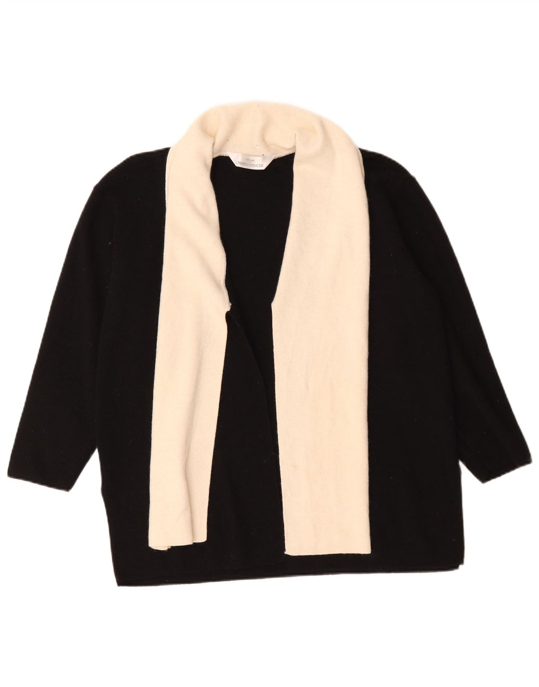 Marks & Spencer Dame oversized cardigan sweater UK 12 Medium Black