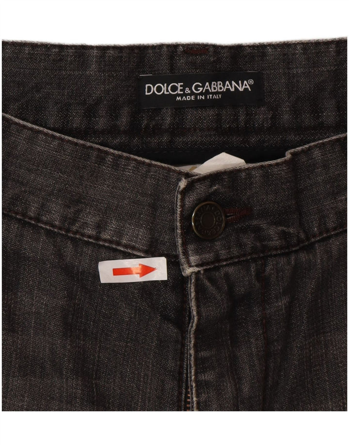 Dolce & Gabbana Dame Distressed Straight Jeans IT 50 XL W36 L32 Grå