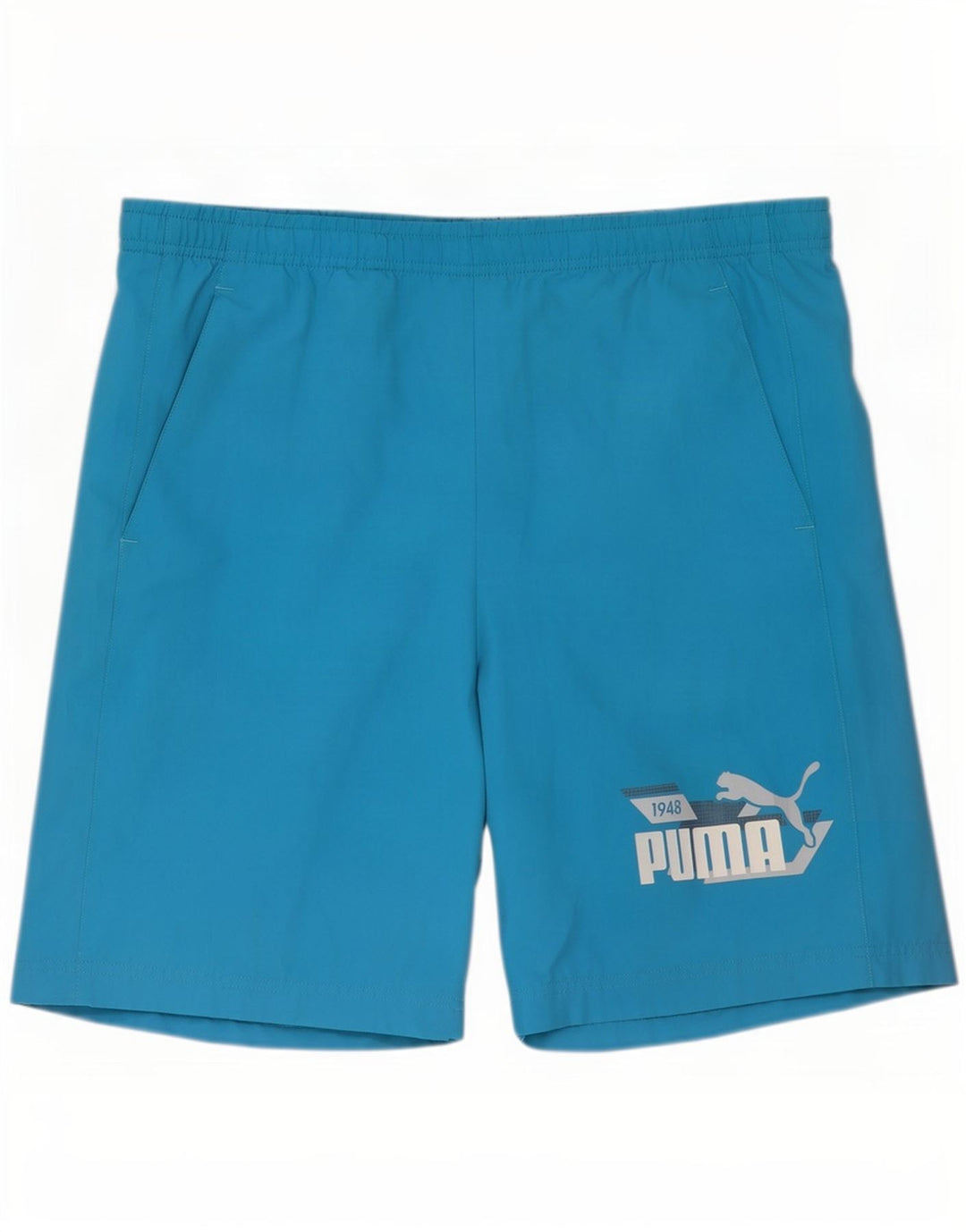 Puma Herre grafiske svømmeshorts Medium Blue Polyester