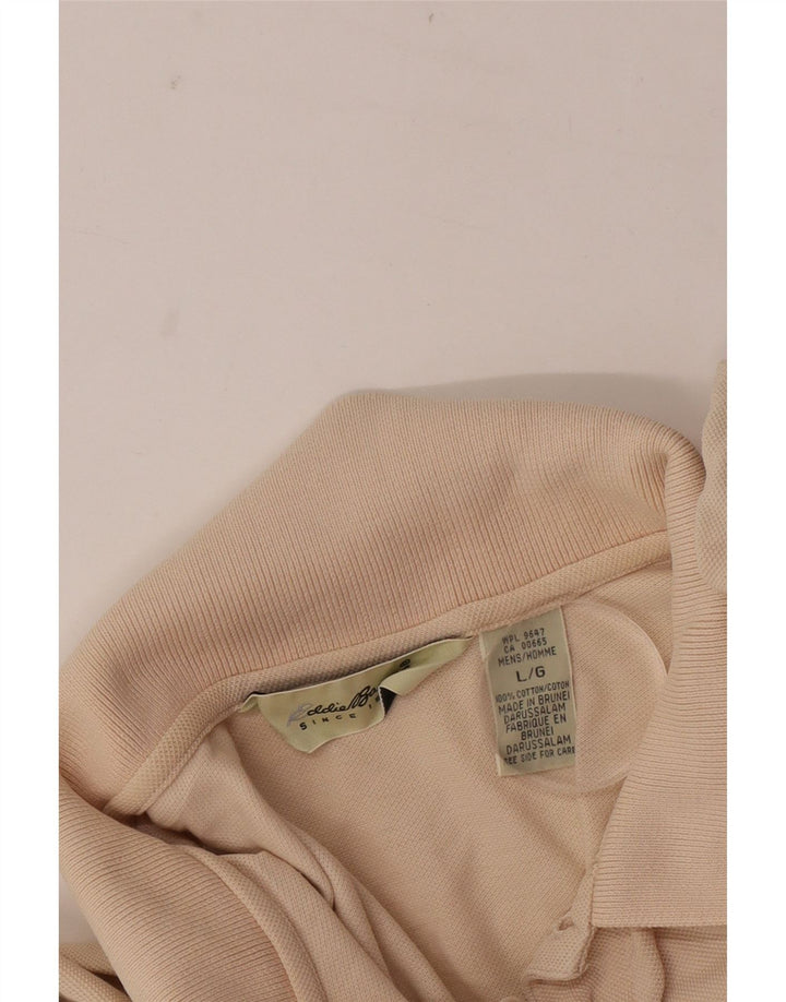 Eddie Bauer herre poloskjorte stor beige bomuld