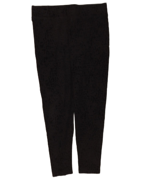 Marks & Spencer Womens Leggings UK 14 Large Black Animal Print Bomuld