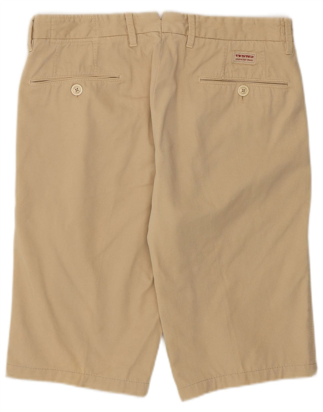 TWISTED TAILOR Herre Chino Shorts IT 46 Small W30 Beige Bomuld