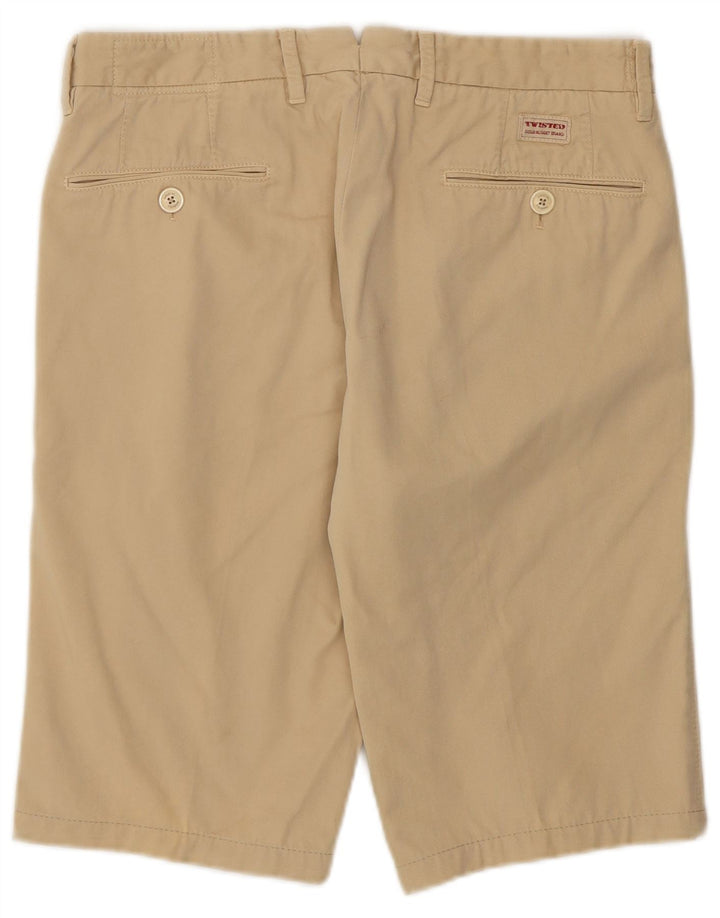 TWISTED TAILOR Herre Chino Shorts IT 46 Small W30 Beige Bomuld