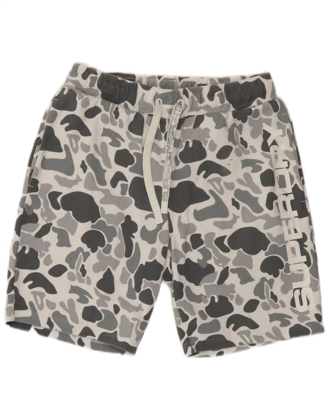 Superdry Herre grafiske sportsshorts Mediumgrå Camouflage Bomuld