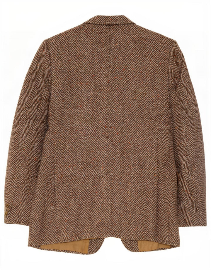Vintage herre 2-knaps blazerjakke UK 38 medium brun sildeben