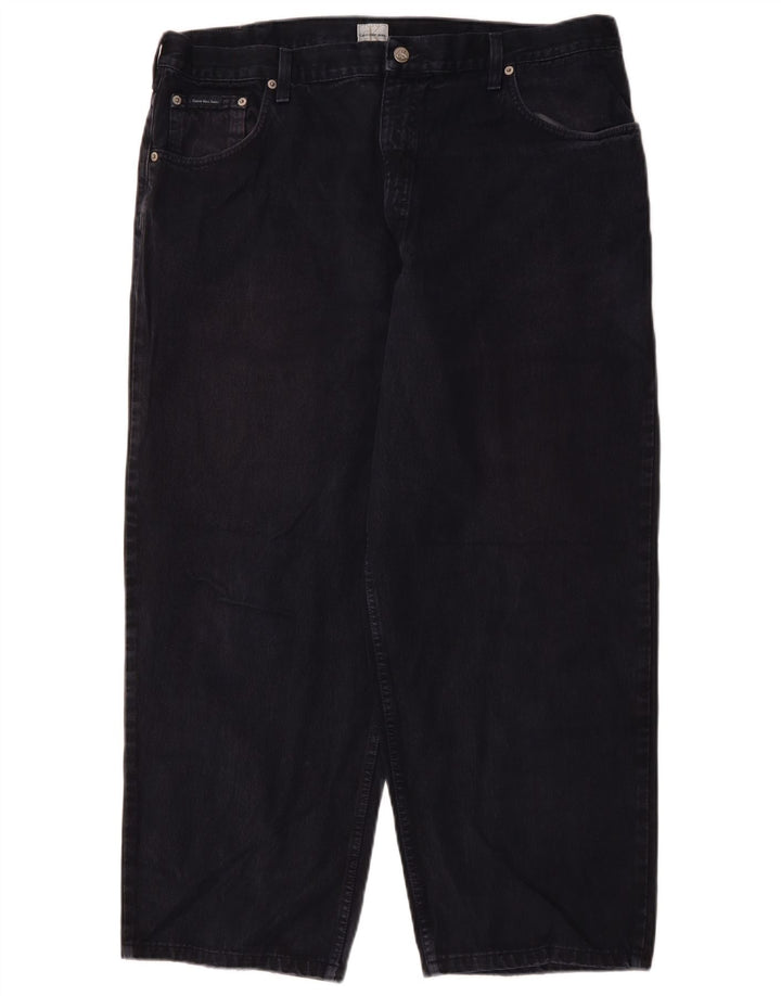 CALVIN KLEIN Løse jeans til mænd W40 L27 Marineblå bomuld