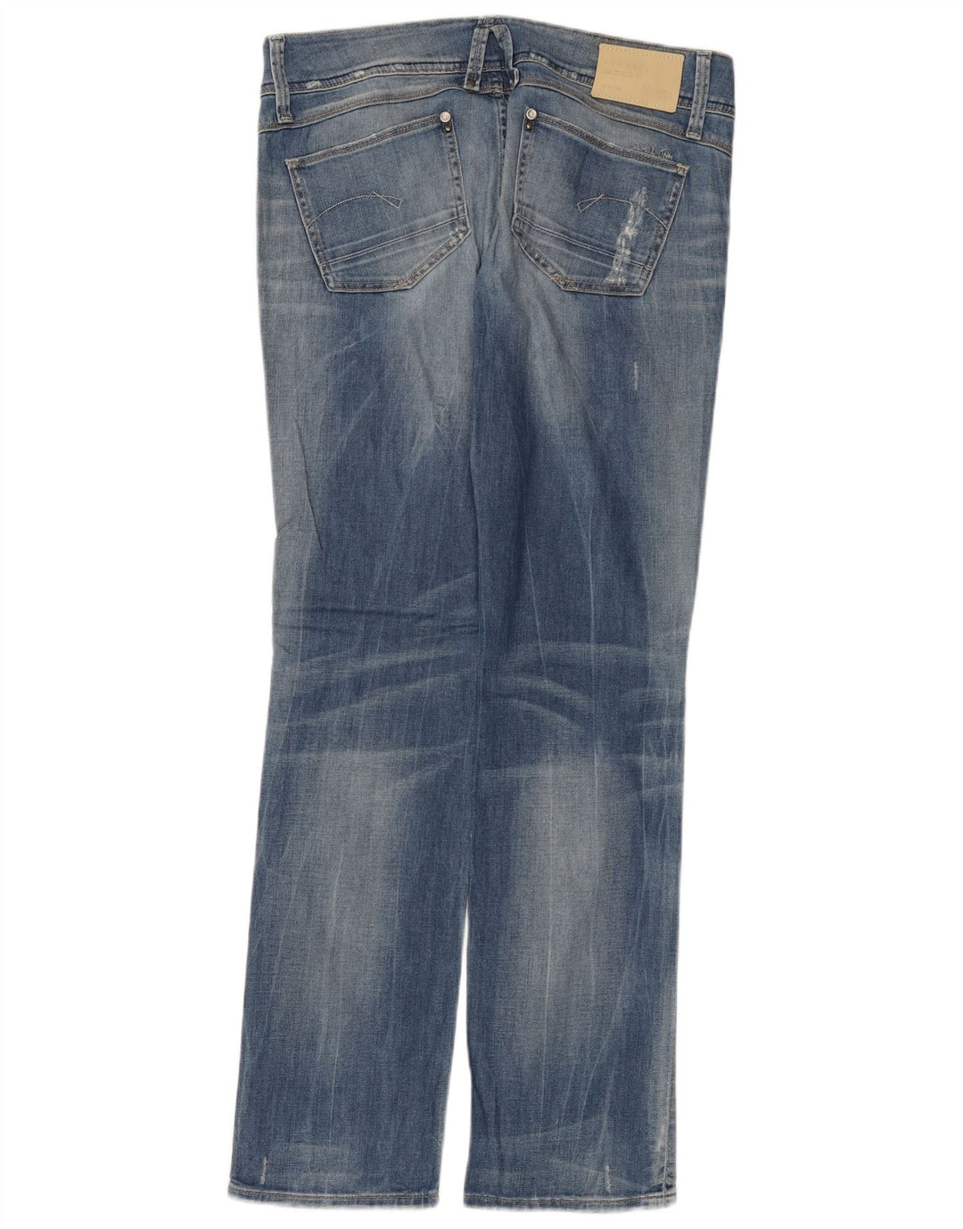 G-Star Dame Distressed Straight Jeans W31 L32 Blå Bomuld