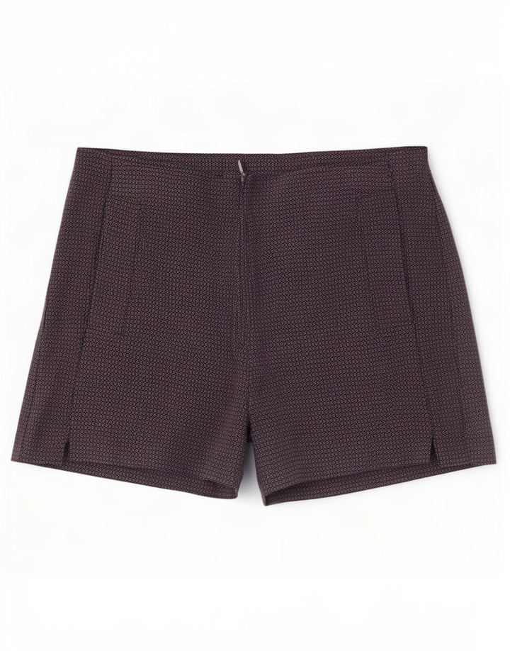 Zara Casual Shorts til kvinder Medium W28 Marineblå Geometrisk