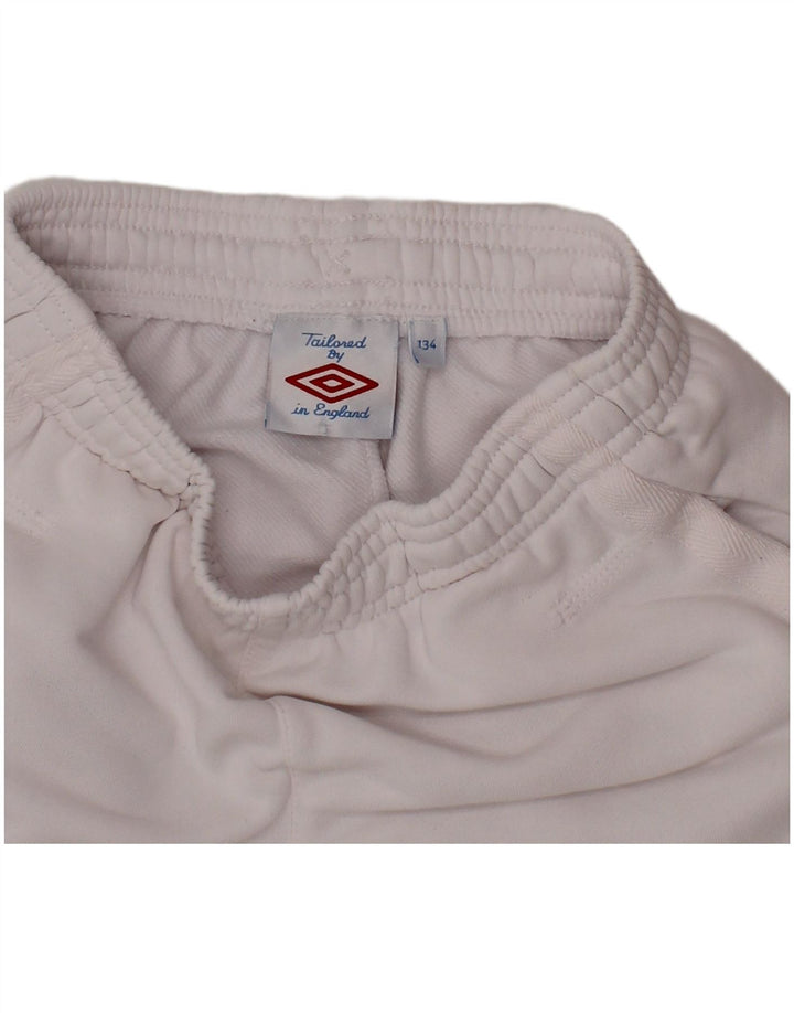 UMBRO Grafiske sportsshorts til drenge 8-9 år Hvide