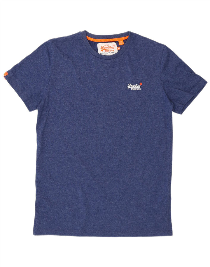 Superdry T-shirt top mellemblå bomuld til mænd