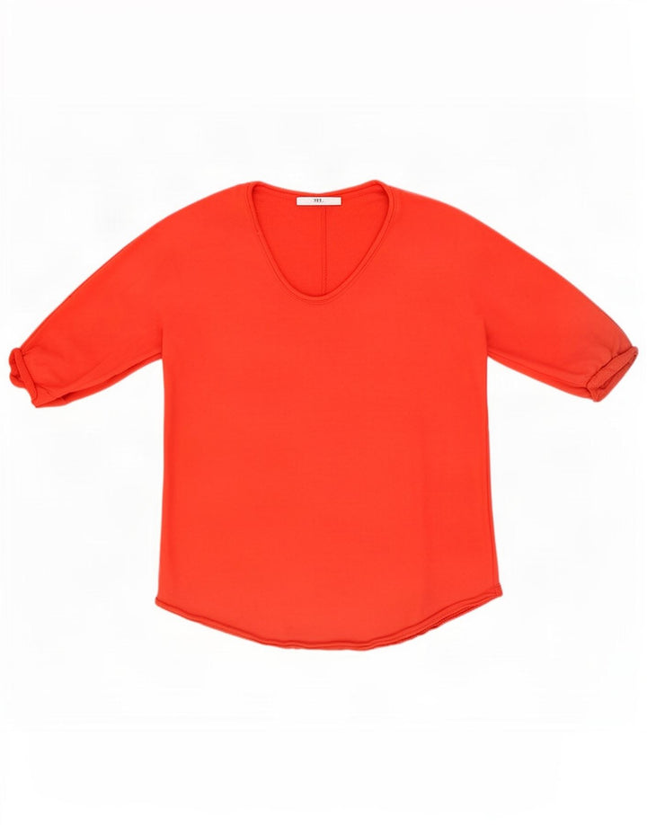 Marks & Spencer Womens Per Una Oversized top 3/4 ærmer UK 10 Small Red