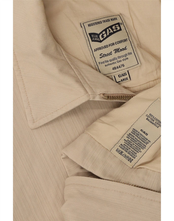 Gas Herre Utility Jacket UK 40 Large Beige Cotton
