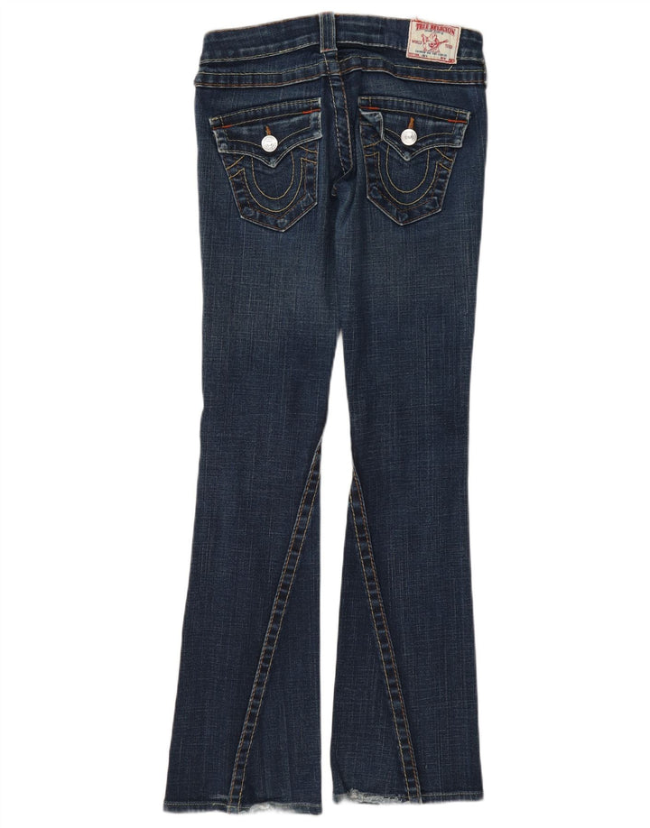 True Religion Dame Jeans med lav talje, fladt W25 L31 blå bomuld