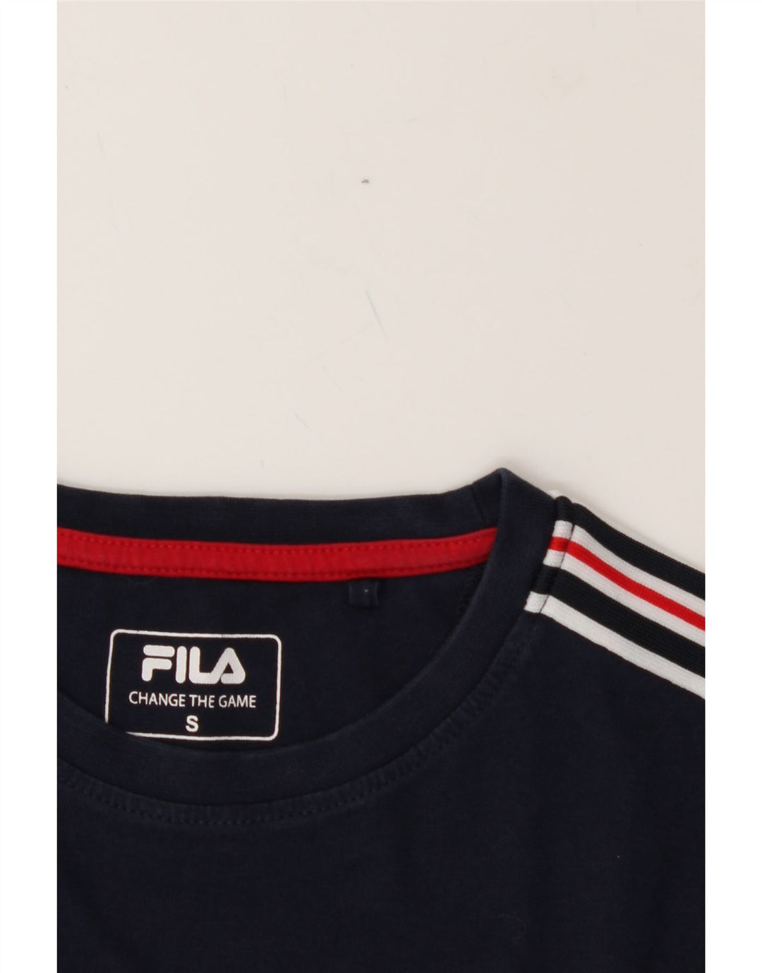 FILA Mens T-Shirt Top Small Navy Blue Cotton Vintage Fila and Second-Hand Fila from Messina Hembry 