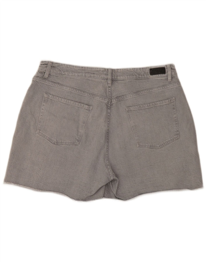 Fat Face Dame Denim Shorts UK 16 Large W36 Grey Bomuld