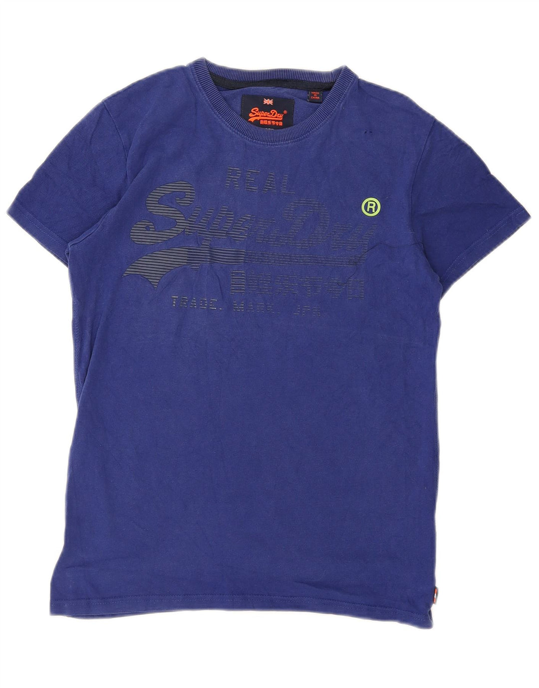 Superdry Grafisk T-shirt top til mænd, lille blå bomuld