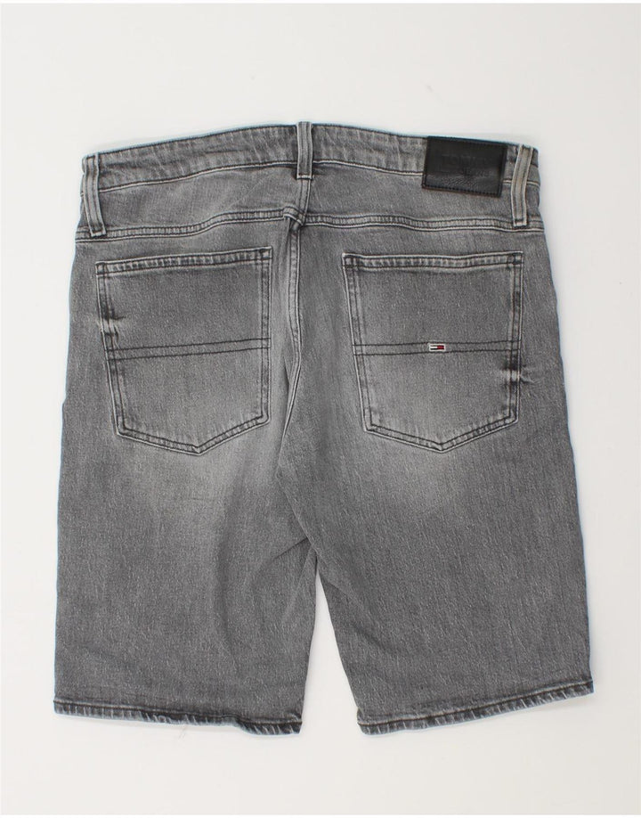 Tommy Hilfiger Herre Denim Shorts W36 Stor Grå Bomuld