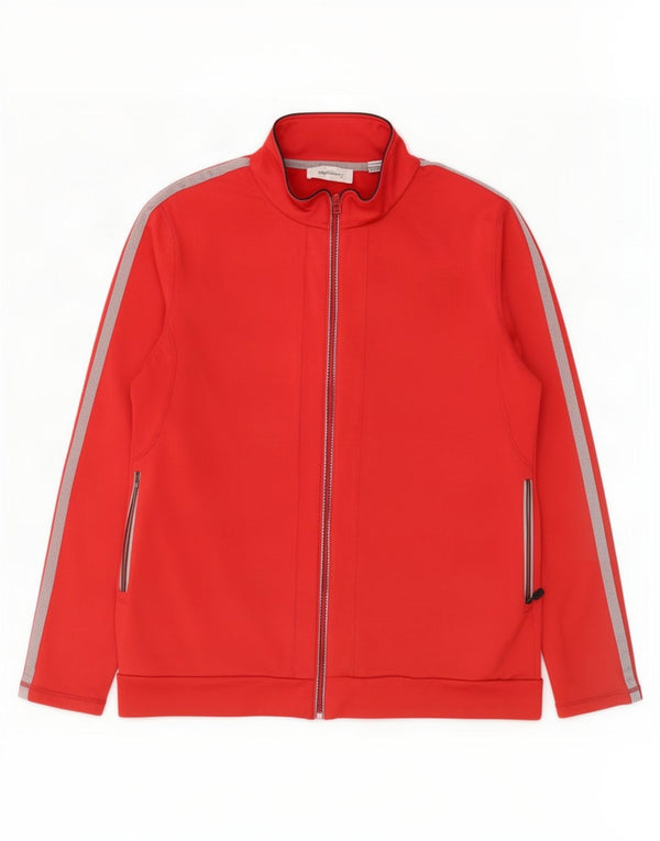 Calvin Klein Dame Golf Grafisk Træningsdragt Top Jacket UK 18 XL Rød