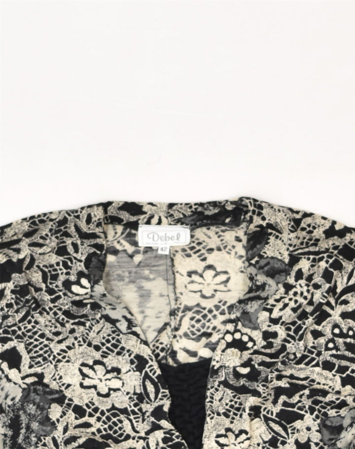 VINTAGE Womens Shift Dress IT 42 Medium Black Floral Wool | Vintage Vintage | Thrift | Second-Hand Vintage | Used Clothing | Messina Hembry 