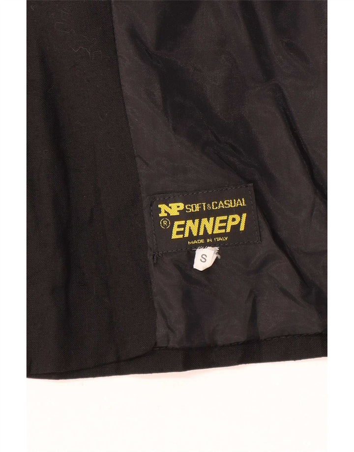 Vintage Dame Oversized 1 Knap Blazer Jacket UK 10 Small Black