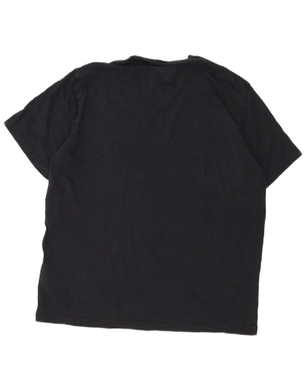 Champion Herre Grafisk T-Shirt Top 2XL Sort Bomuld