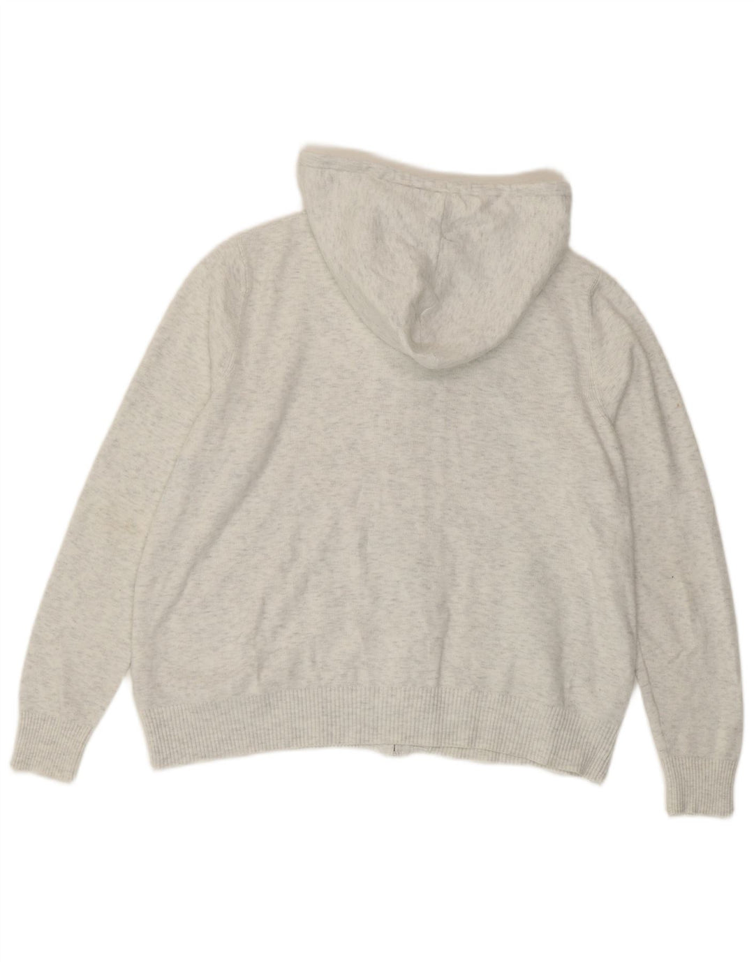 Marks & Spencer Dame hætte cardigan sweater UK 14 Medium Grey Flecked