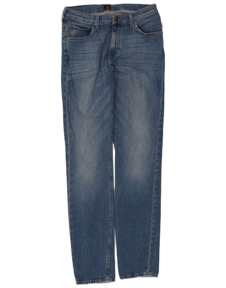 Lee Herre Rider Straight Jeans W31 L34 Blå Bomuld