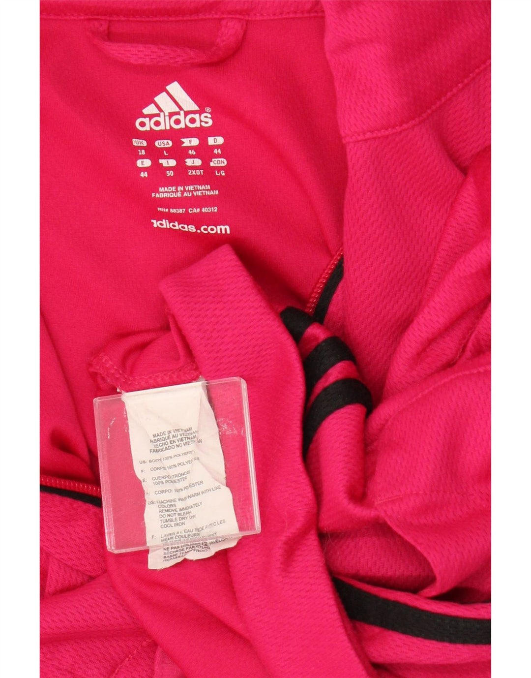 Adidas træningsdragt topjakke til kvinder UK 18 XL Pink Polyester