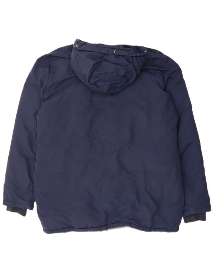 Pickwick Herre hættepolstret jakke UK 42 XL marineblå polyester