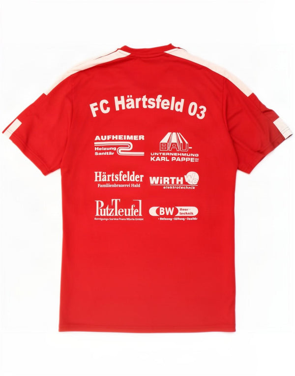 Adidas Herre Aeroready Grafisk T-Shirt Top Medium Rød Colourblock Polyester