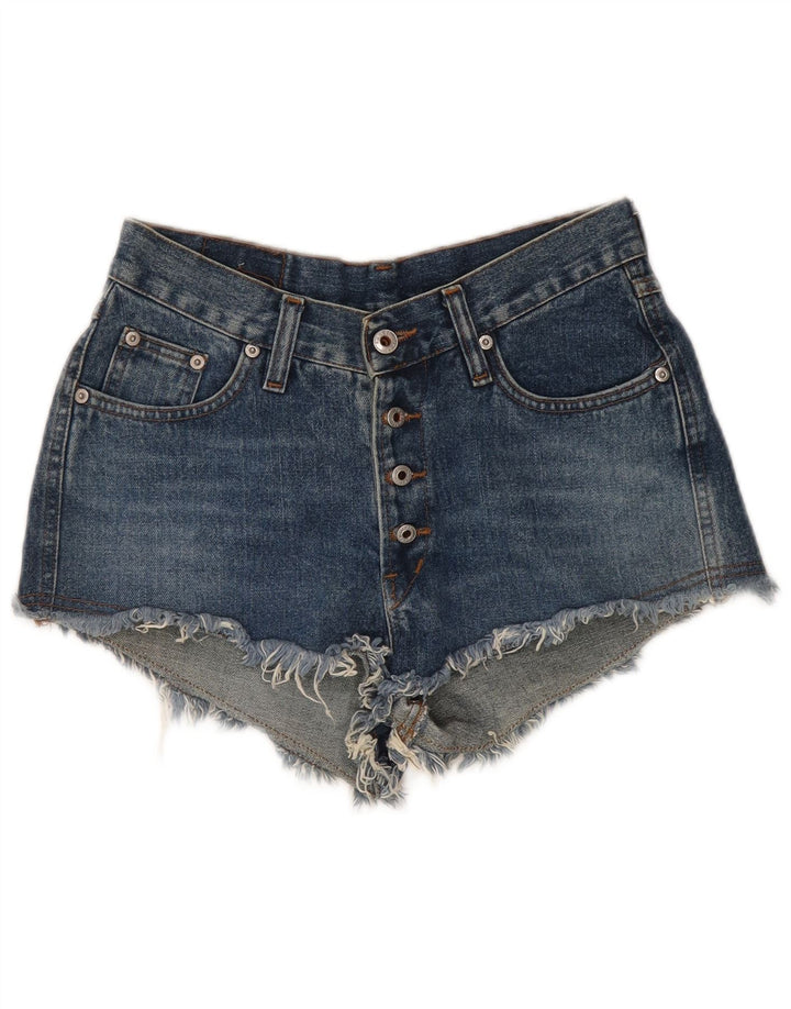 Ubegrænset denimshorts til kvinder W31 mellemblå bomuld