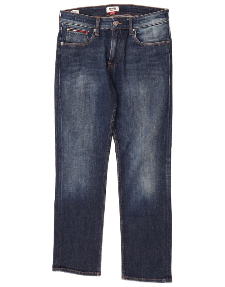 Tommy Hilfiger Herre Straight Jeans W32 L30 Blå Bomuld