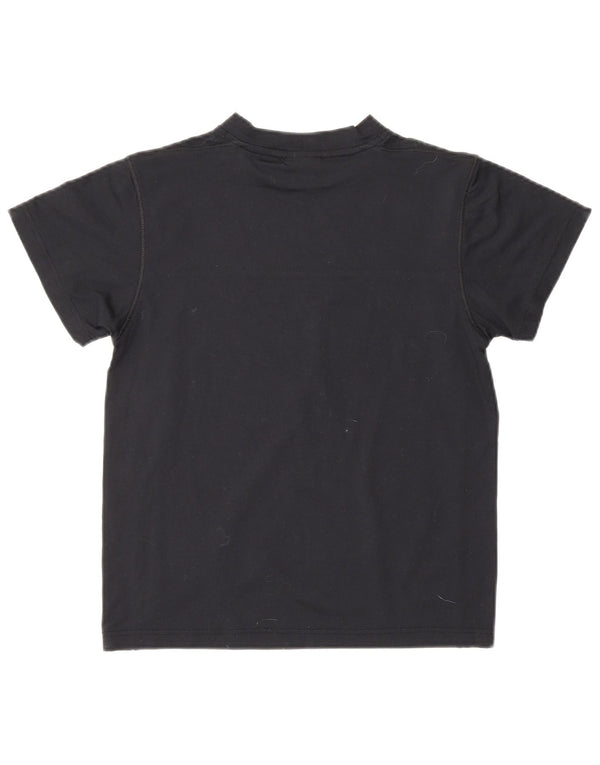 DIADORA Womens Crop T-Shirt Top UK 10 Small Black Polyamide