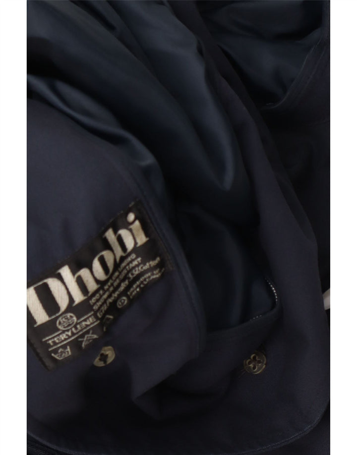 Dhobi Herre Overfrakke UK 38 Medium Navy Blue Polyester