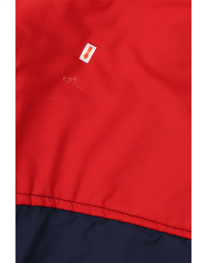 VINTAGE Polstret jakke til mænd UK 38 Medium Navy Blue Colourblock Polyamid