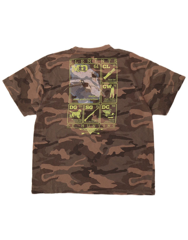 Columbia Herre Jagt Grafisk T-Shirt Top XL Grå Camouflage