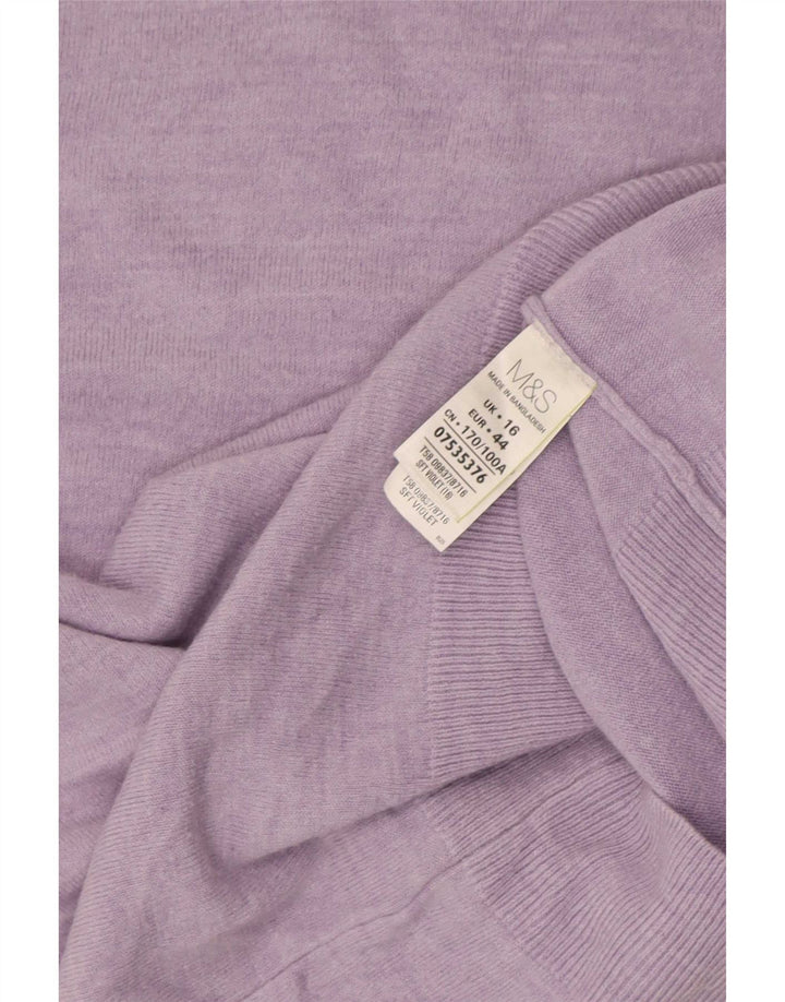 Marks & Spencer Dame sweater med rund hals DK 16 Stor lilla