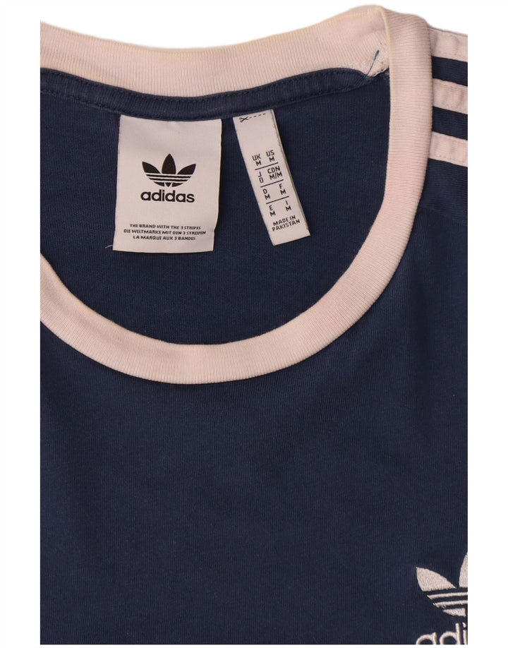 Adidas herre T-shirt top mellem marineblå bomuld