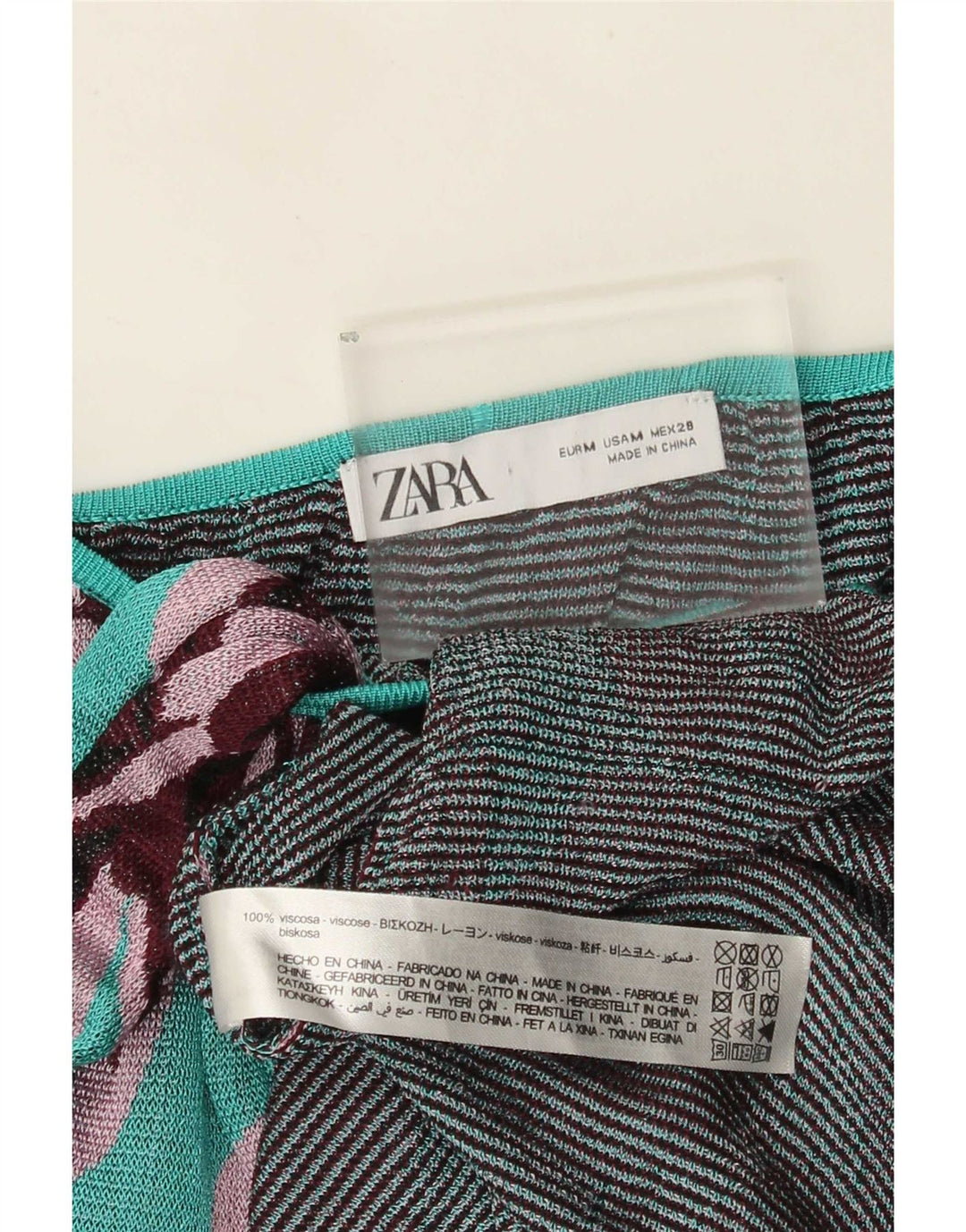 Zara Dame Maxi Sundress UK 12 Medium Blue Floral Viscose