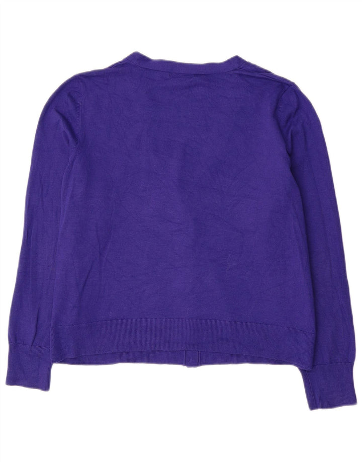 M&Co Dame Cardigan Sweater UK 16 Large Purple Viscose