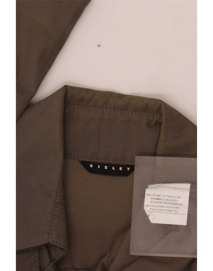Sisley Trench Coat til kvinder IT 42 Medium Khaki Bomuld