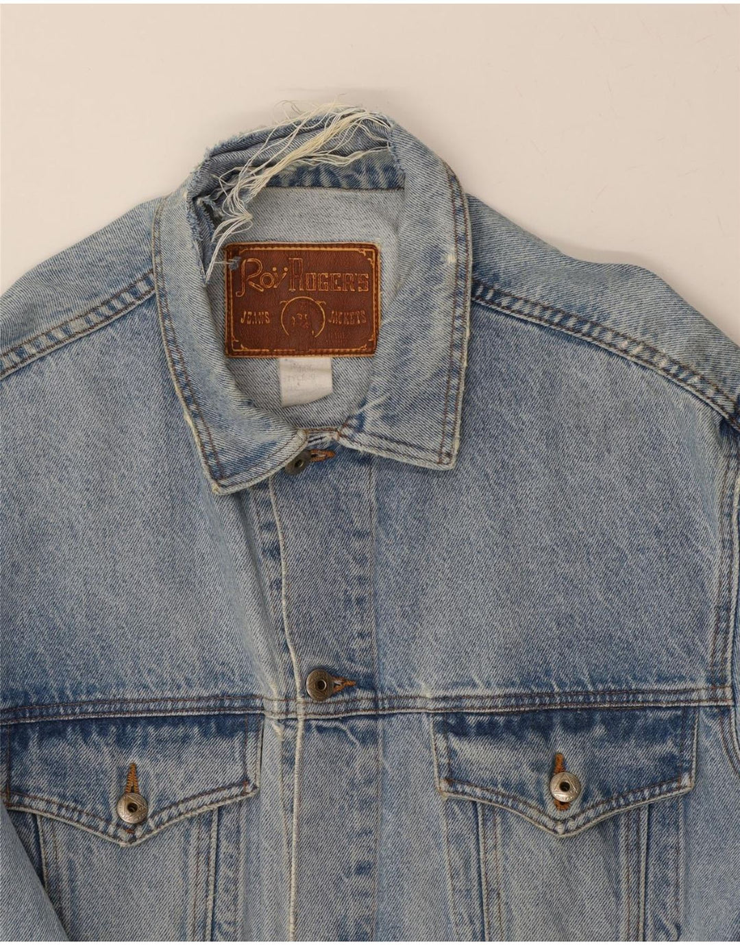 ROY ROGERS Denimjakke til mænd UK 38 Medium Blue