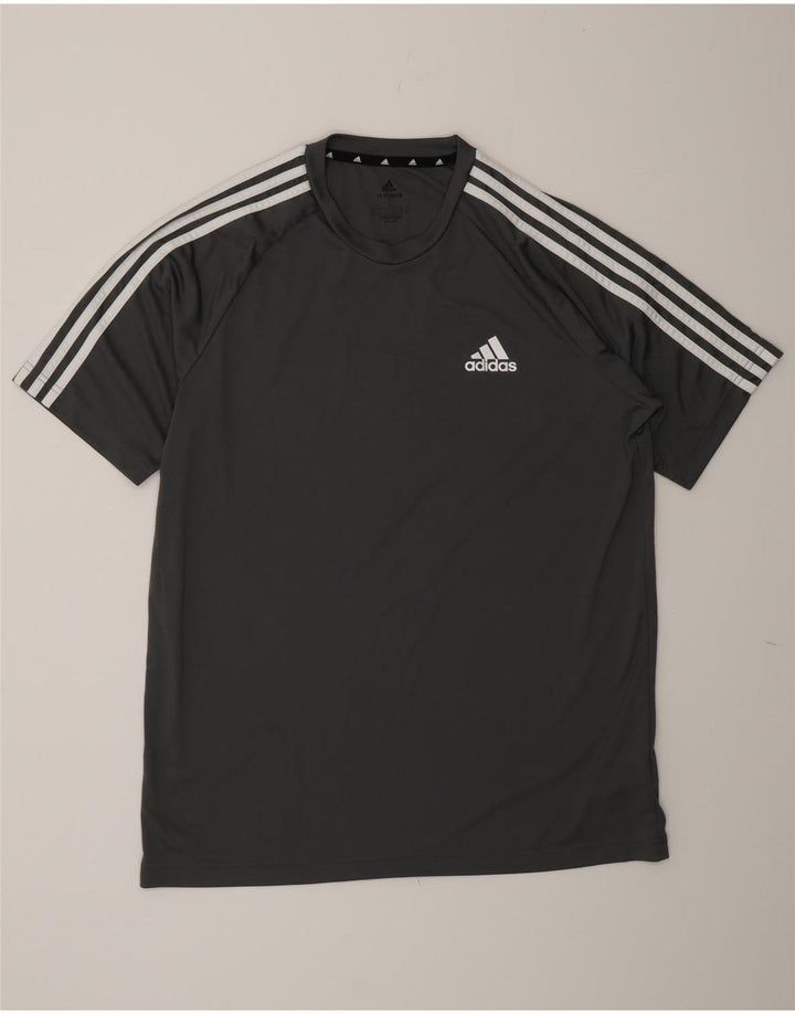 Adidas Herre Aeroready T-Shirt Top Stor Grå Polyester